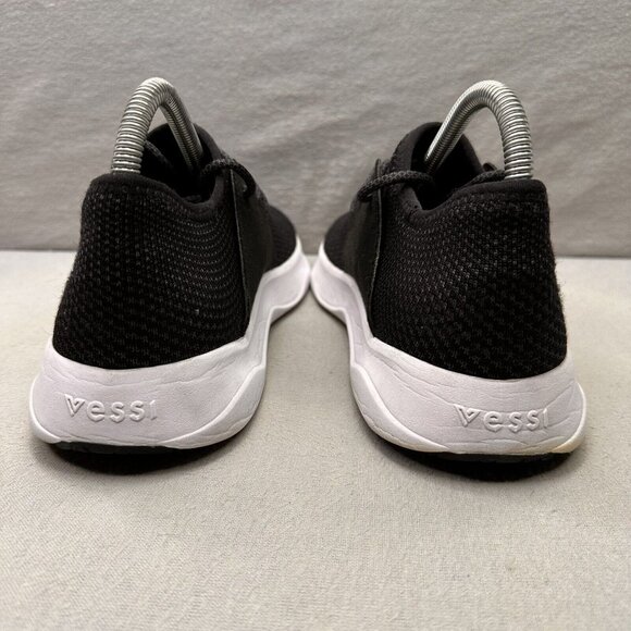 Vessi EveryDay Womens Size 8 Shoes Black White Knit Vegan Comfort Sneakers - Picture 4 of 11